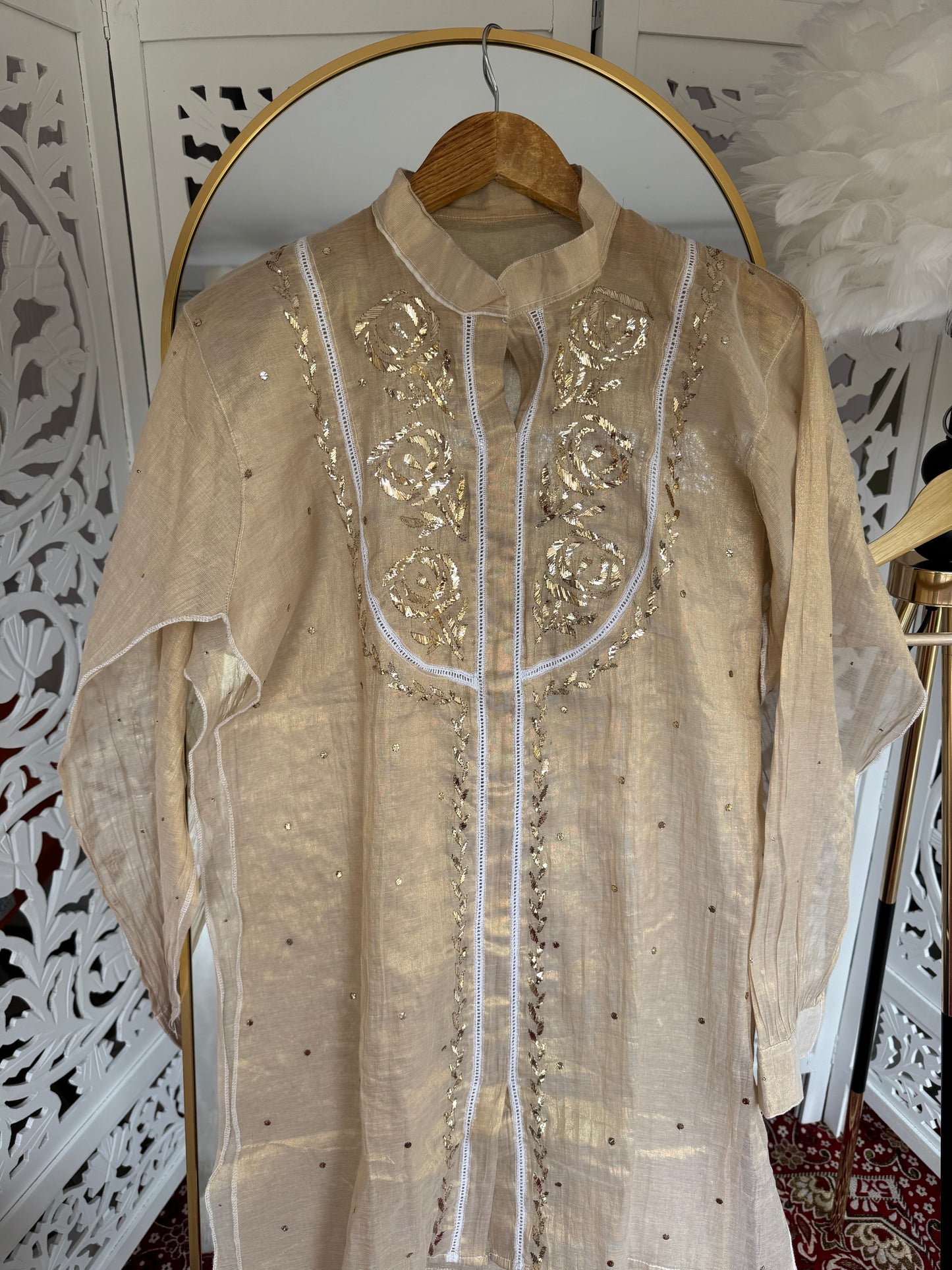 INARA CHIKANKARI TISSUE PITTA CO-ORD SET