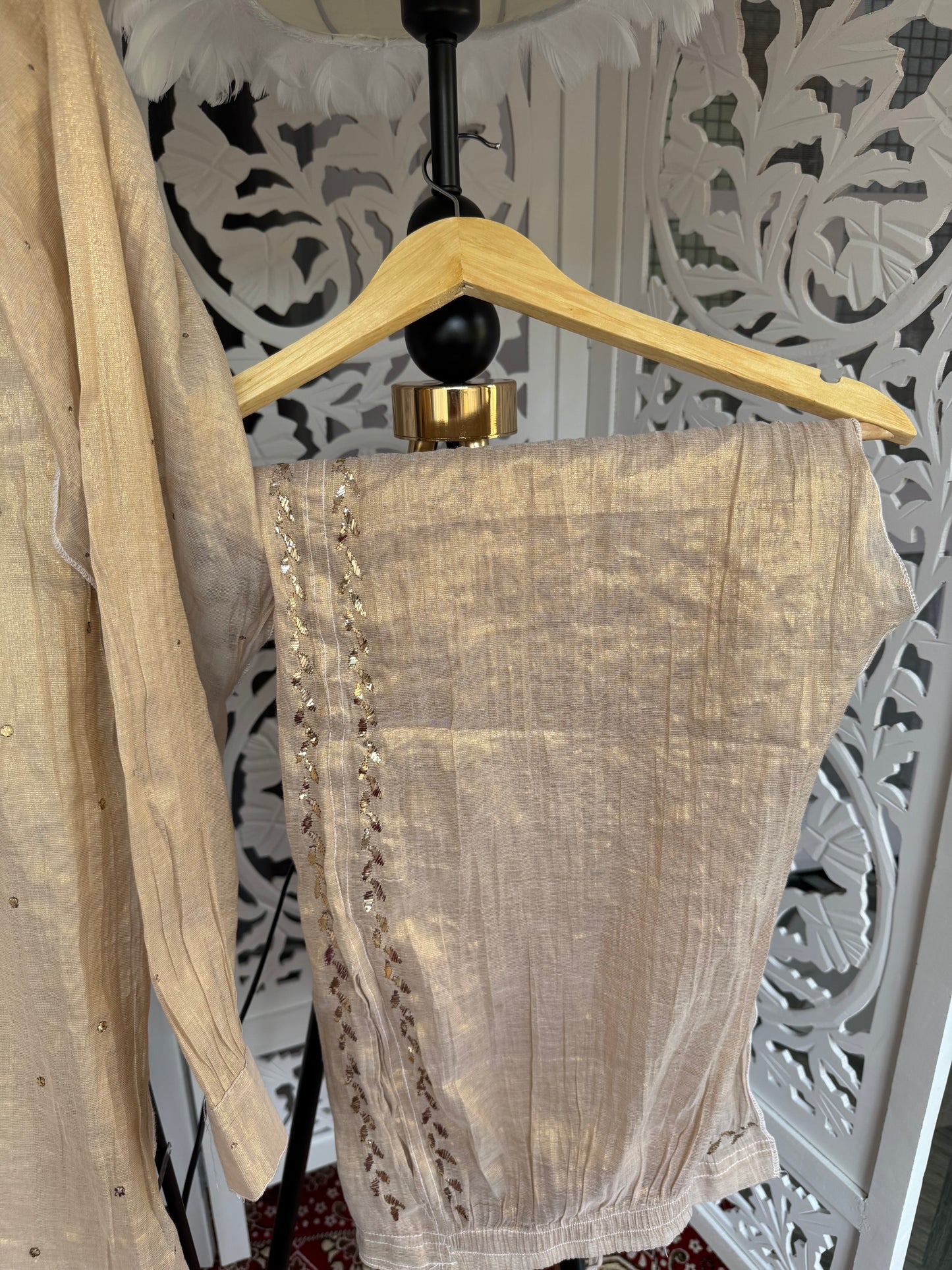 INARA CHIKANKARI TISSUE PITTA CO-ORD SET
