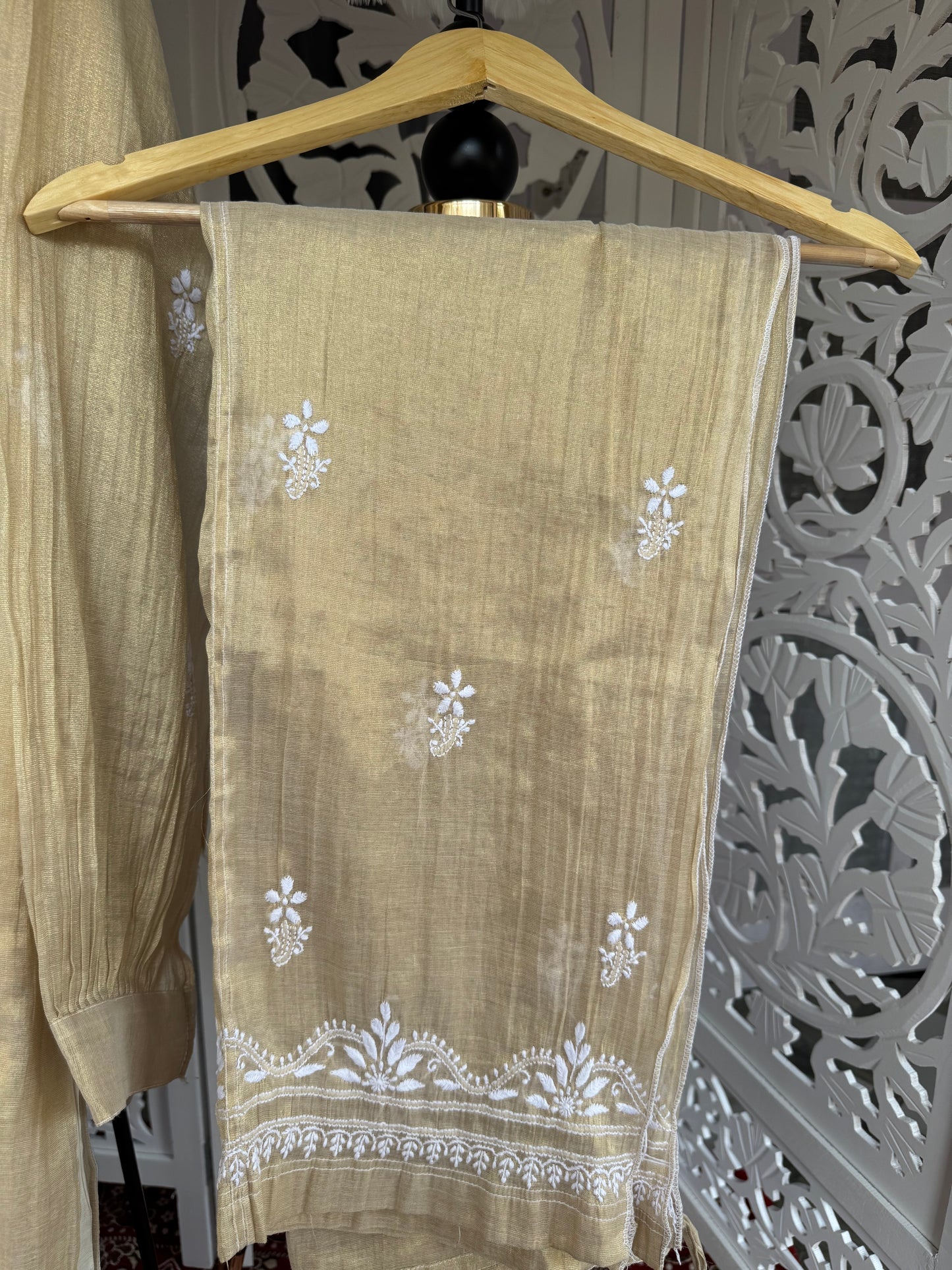 INARA CHIKANKARI TISSUE CO-ORD SET