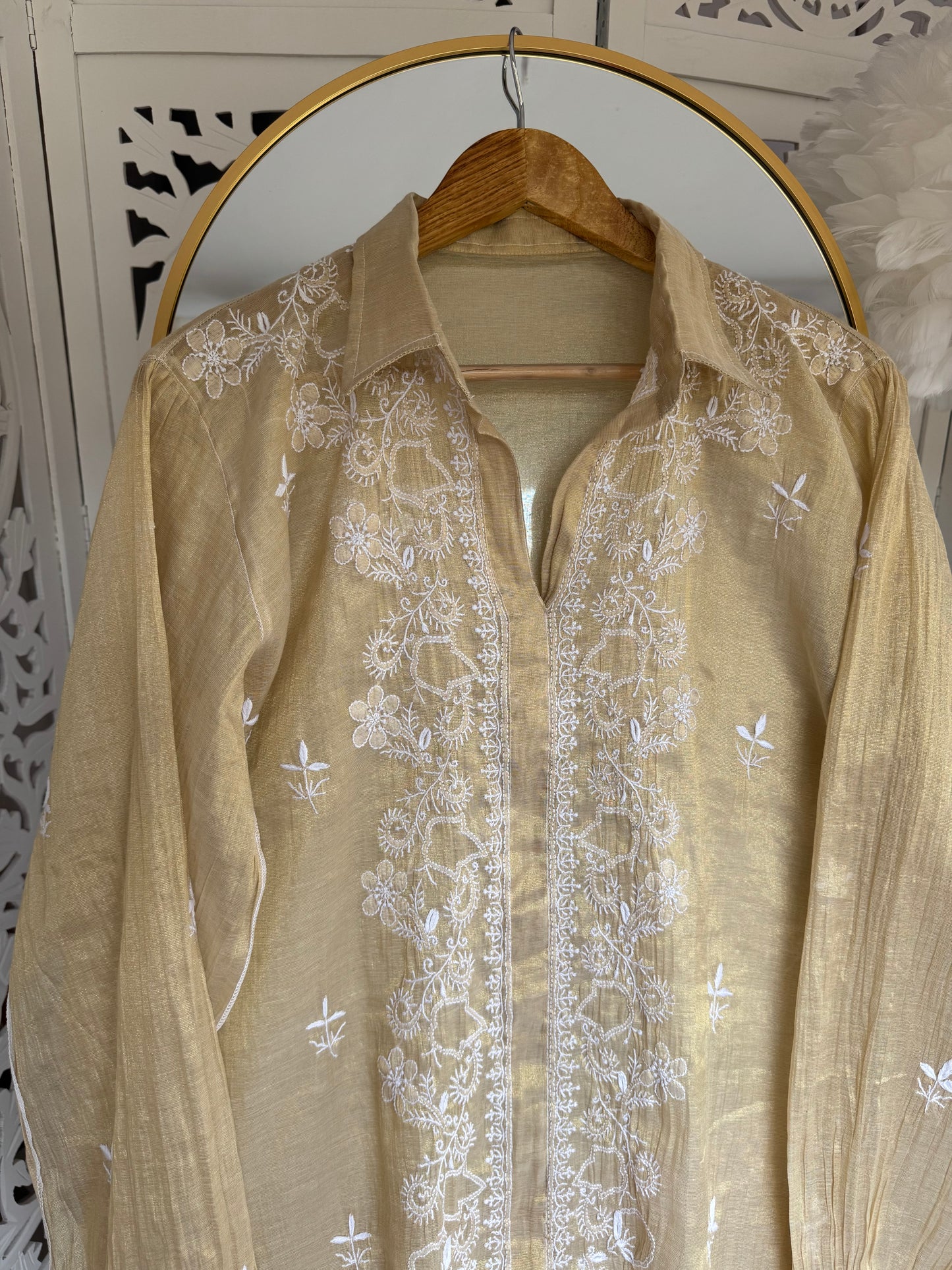 INARA CHIKANKARI TISSUE CO-ORD SET