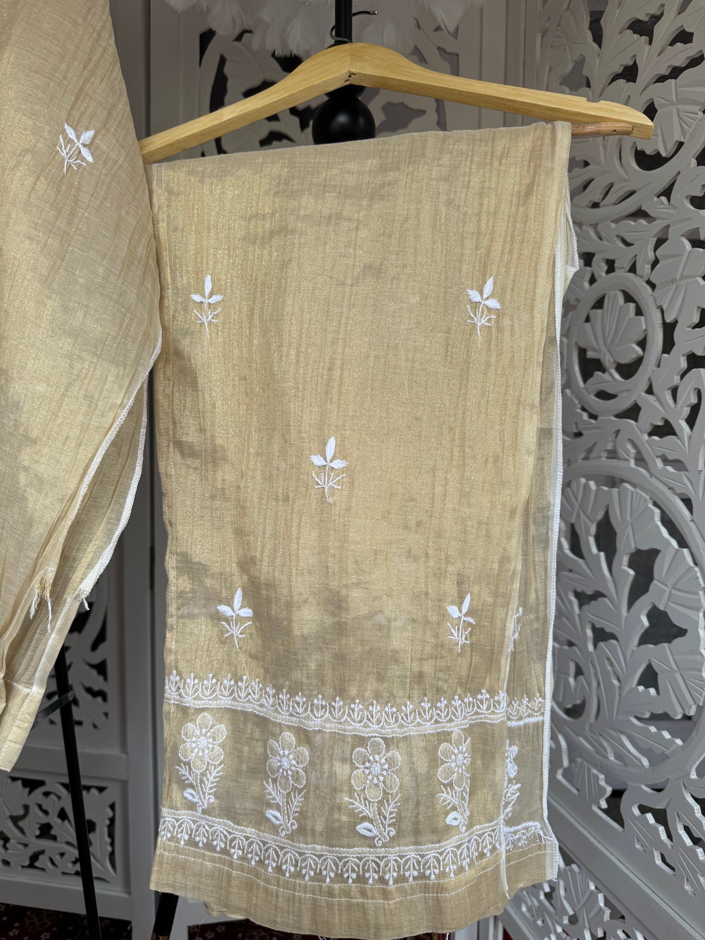 INARA CHIKANKARI TISSUE CO-ORD SET