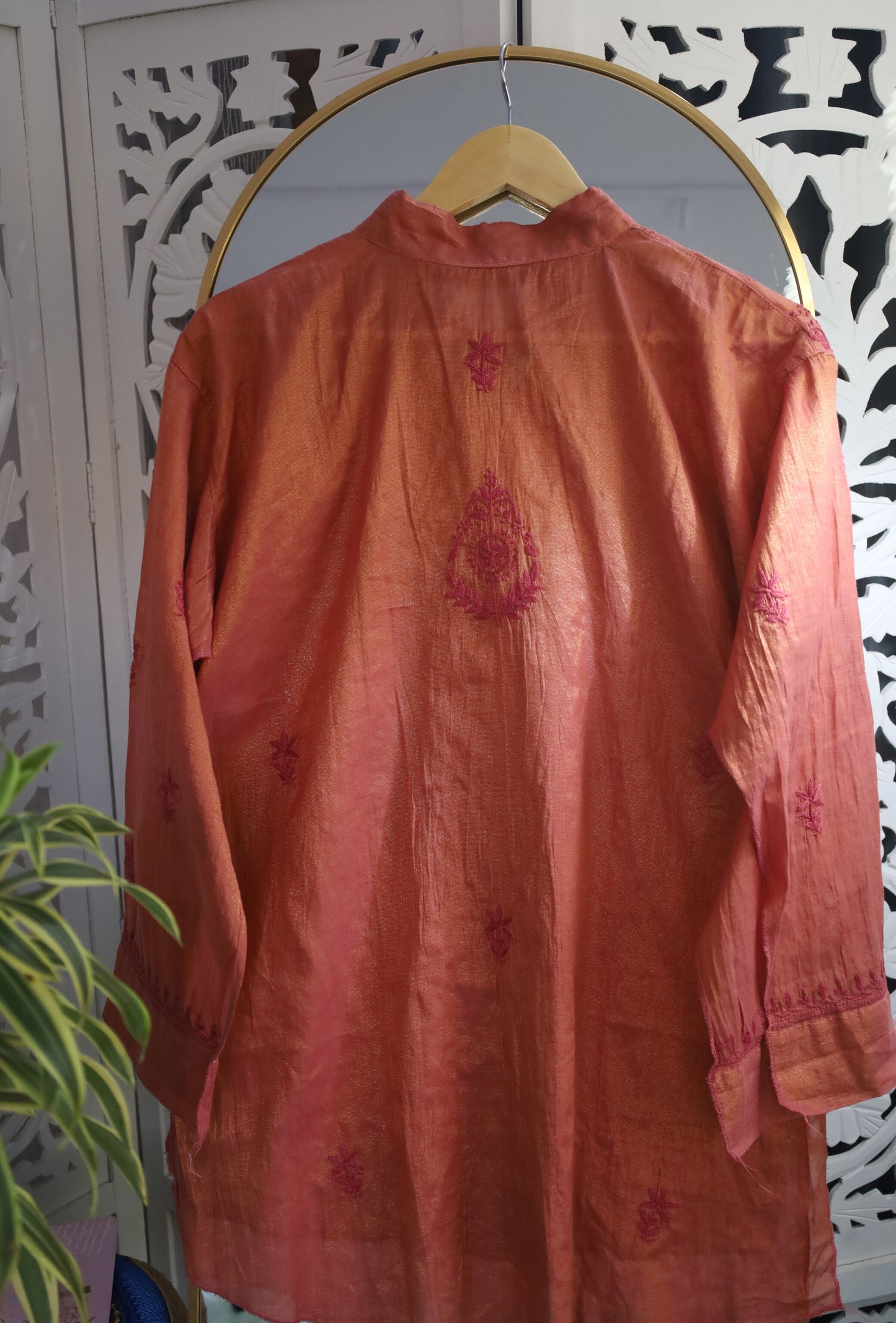 TISSUE CHIKANKARI SHIRT