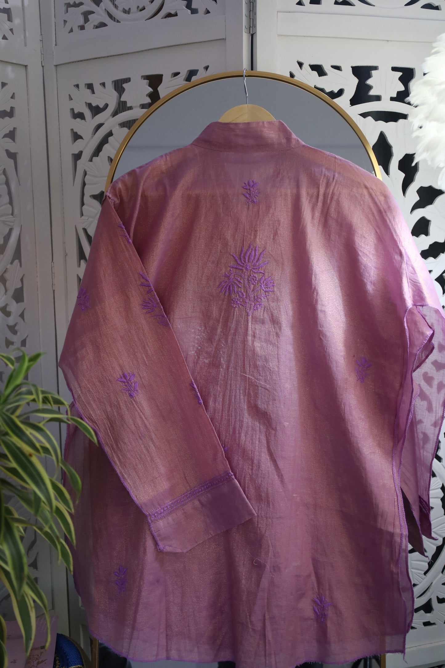 TISSUE CHIKANKARI SHIRT