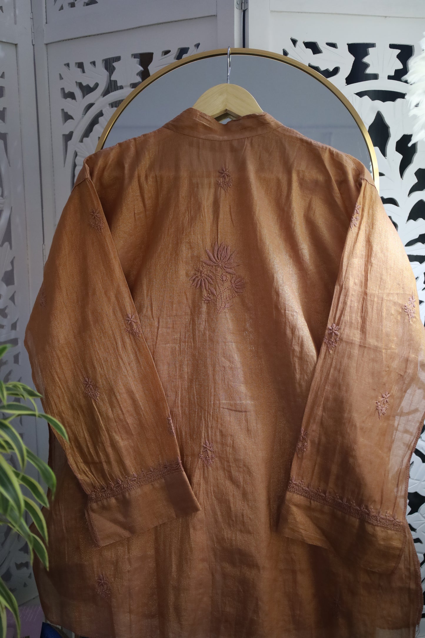 TISSUE CHIKANKARI SHIRT