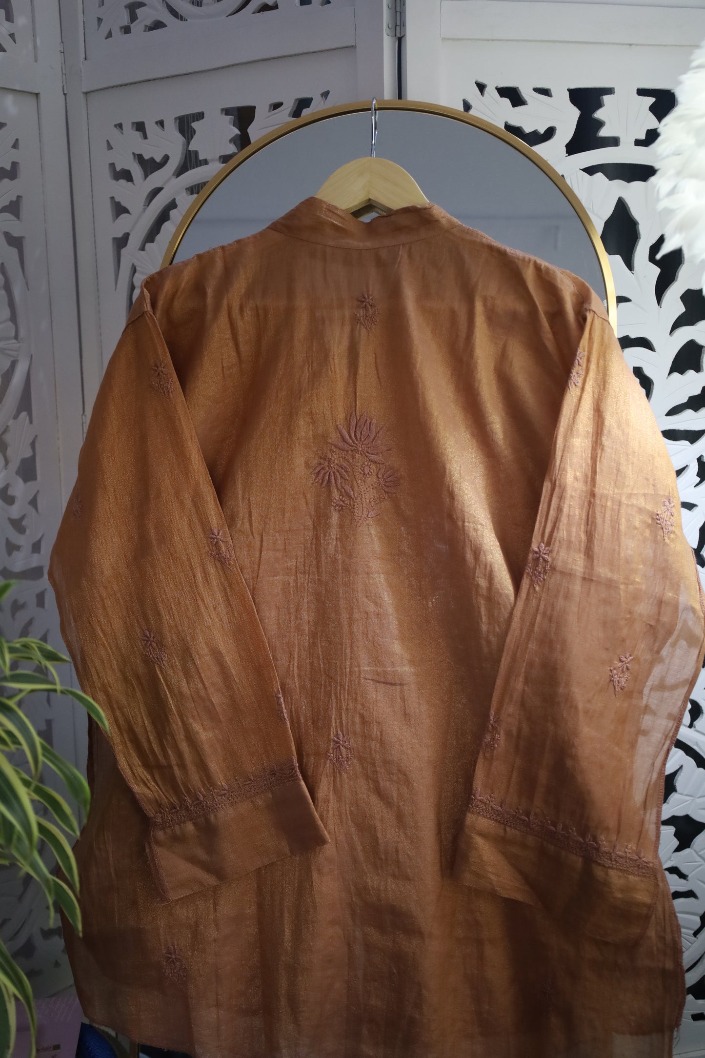 TISSUE CHIKANKARI SHIRT