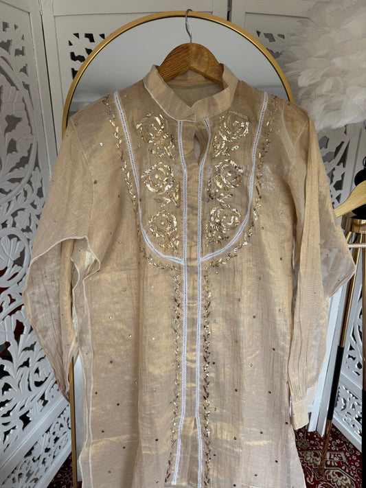INARA CHIKANKARI TISSUE PITTA CO-ORD SET