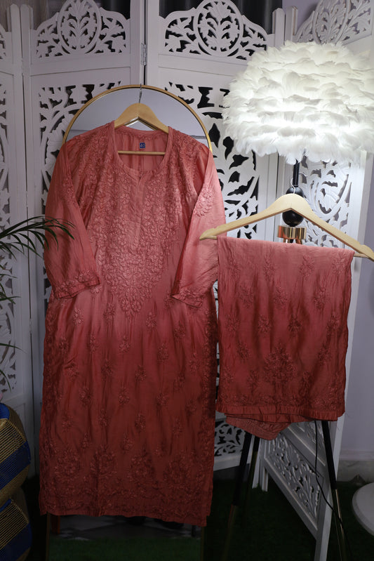 CHANDERI CHIKANKARI PALAZZO SET
